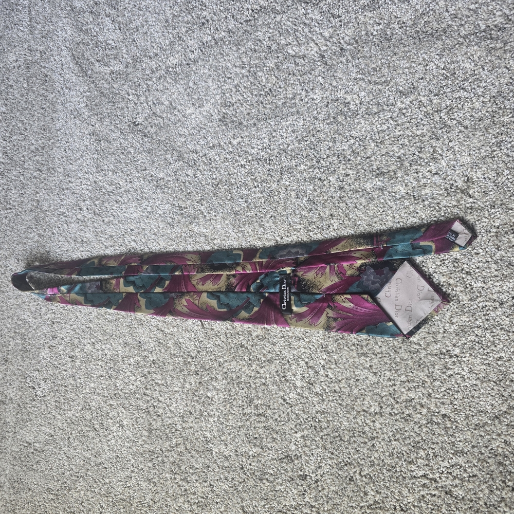 Christian Dior Multicolor Patterned Tie Dior Tie … - image 3